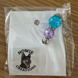 Howie Creations Blue and Purple Beaded Stick Pin - NWOT